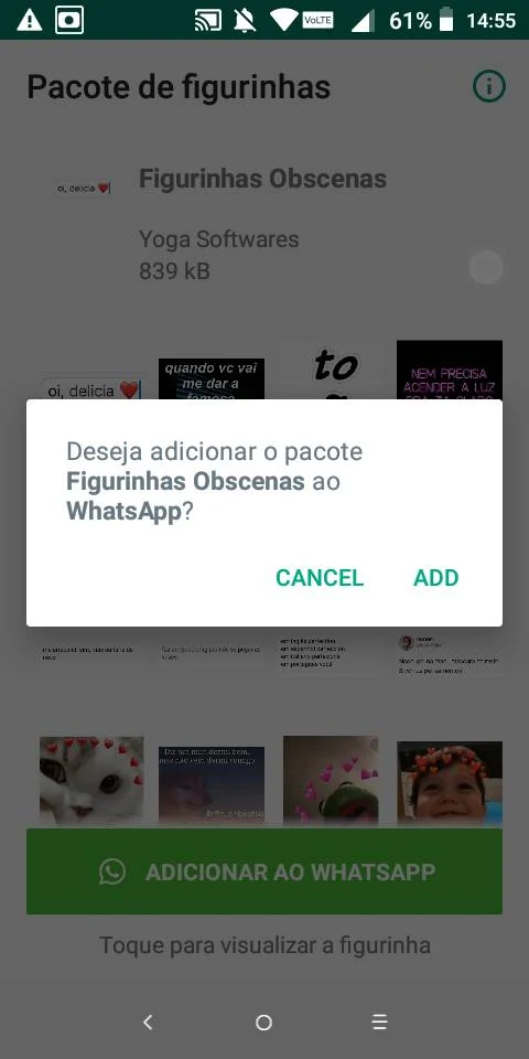 Figurinhas Obscenas screenshot