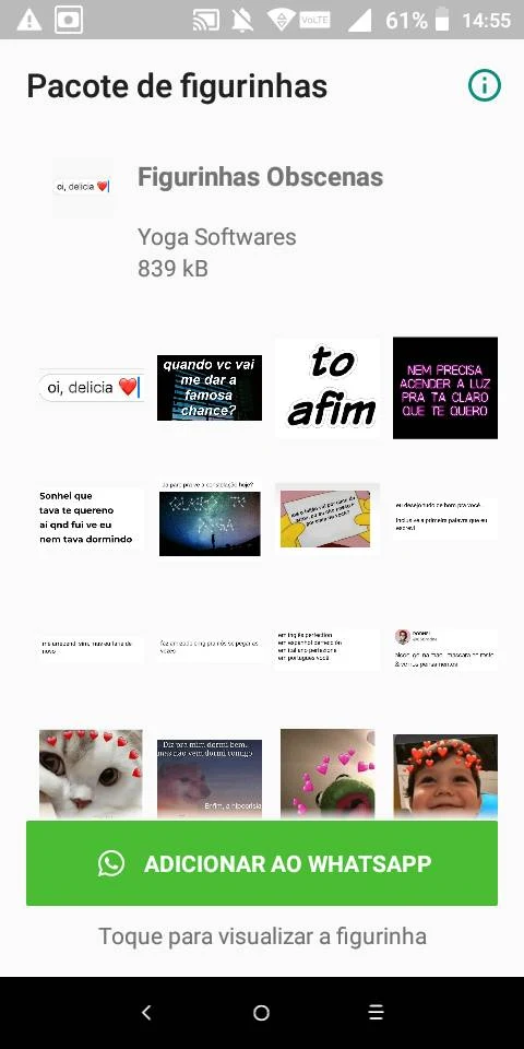 Figurinhas Obscenas screenshot